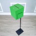FixtureDisplays®Green Metal Donation Box Floor Stand Lobby Foyer Tithes & Offering Suggestion Collection Ballot Box 11065+10918-GREEN